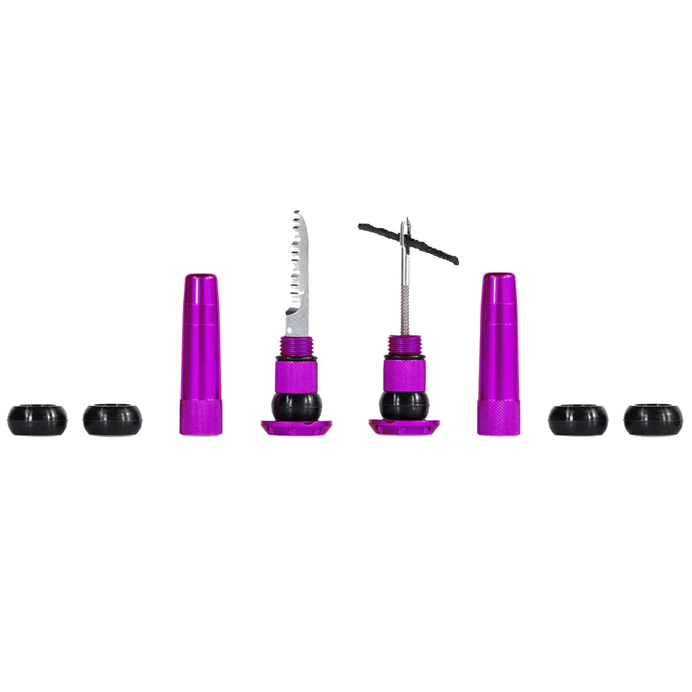 MUC-OFF Kit riparazione tubeless per manubrio Stealth - Viola